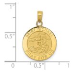 10k Saint Michael Medal Pendant - Image 3
