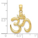 10k Polished Om Symbol Pendant - Image 3