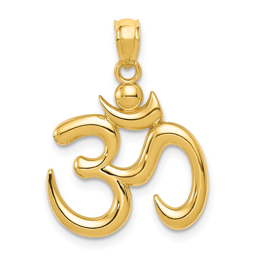 10K6148.jpg 10k Polished Om Symbol Pendant - Image 1