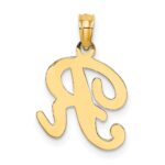 10K Polished R Script Initial Charm - Image 4