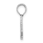 10K White Gold Polished A Script Initial Charm - Image 2
