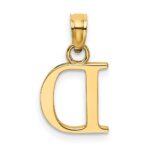 10K Polished D Block Initial Charm - Image 4