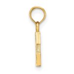 10K Polished E Block Initial Charm - Image 2