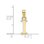 10K Polished I Block Initial Charm - Image 3