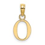 10K Polished O Block Initial Charm - Image 4