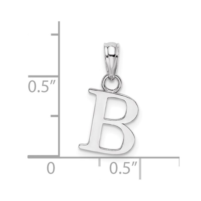 10KW B Block Initial Charm - Diamond Ring Co.