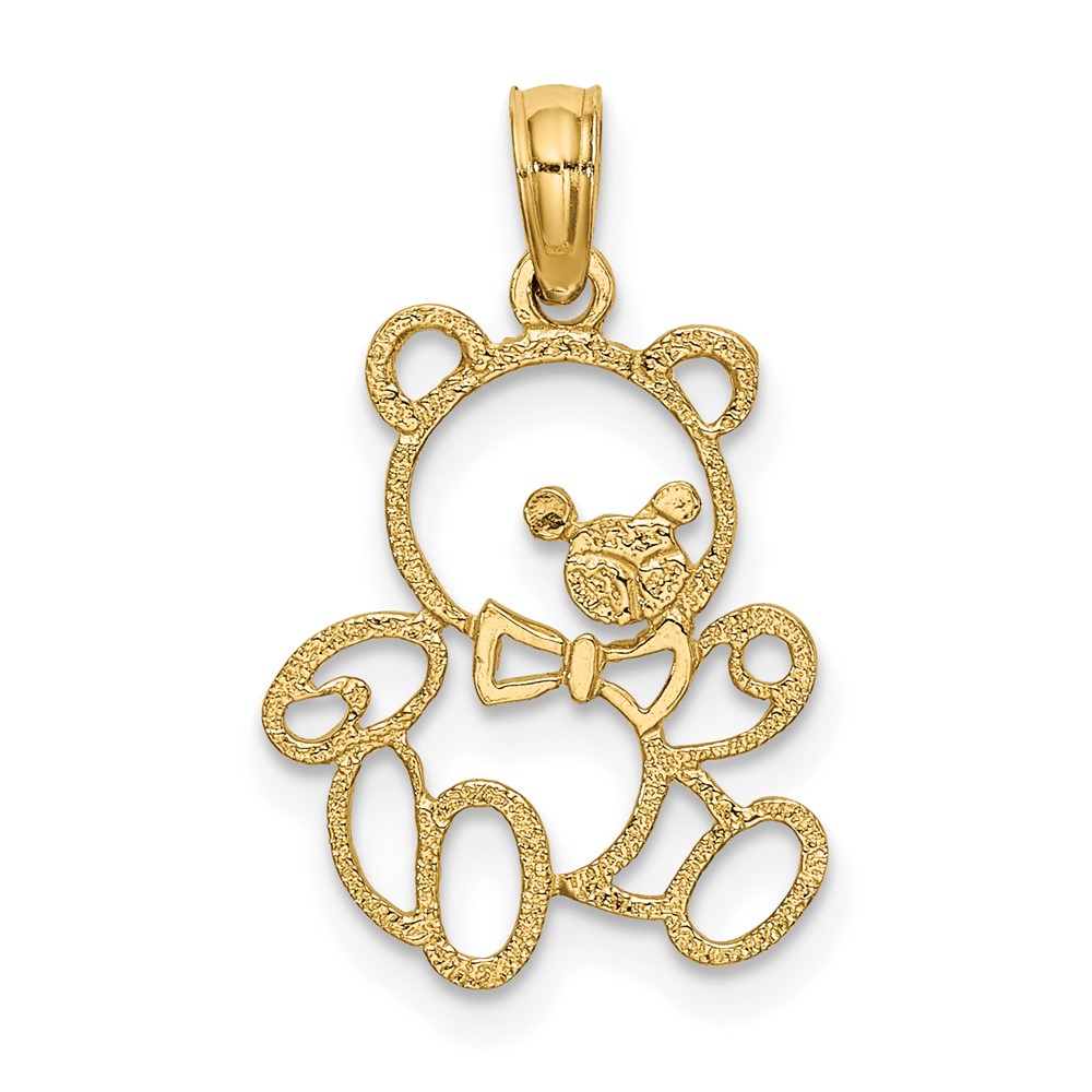 10K6439.jpg 10K Cut Out Teddy Bear Charm - Image 1