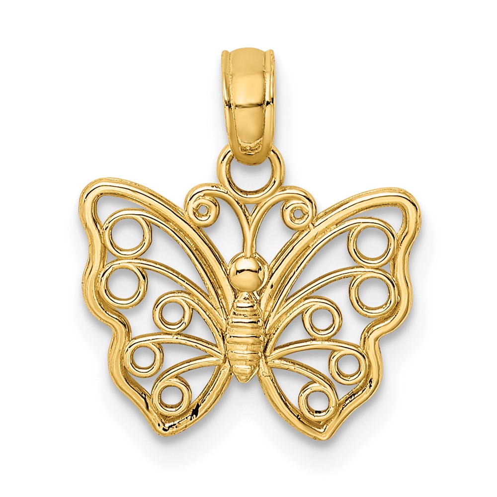 10K6443.jpg 10K Cut-Out Small Butterfly Charm - Image 1