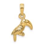 10K 3-D Textured/Polished Toucan Bird Charm - Image 4