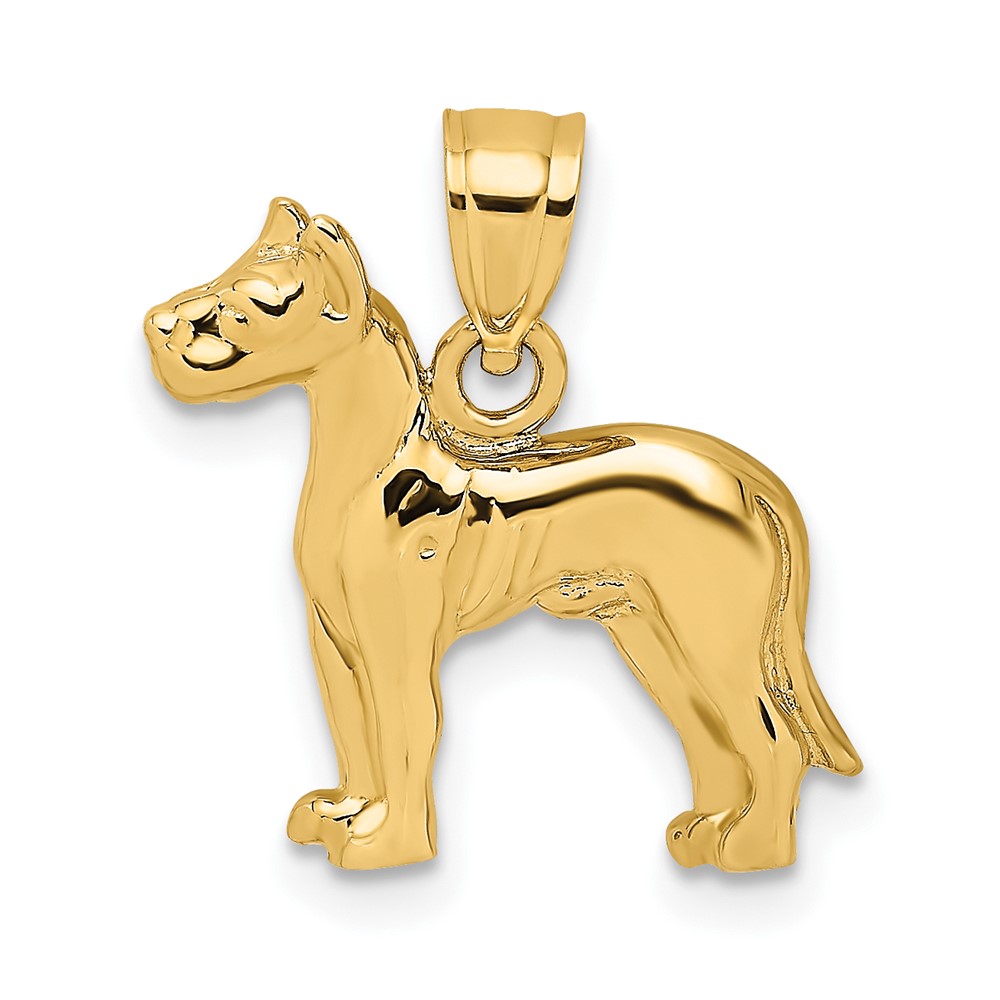 10K6452.jpg 10K 2-D Great Dane Dog Charm - Image 1