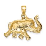 10K 2-D Elephant Running w/ Raised Trunk Charm - Image 4
