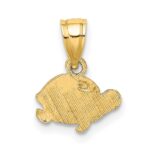 10K Flat and Engraved Mini Turtle Charm - Image 4