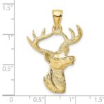 10k Deer Head Profile Charm - Image 3