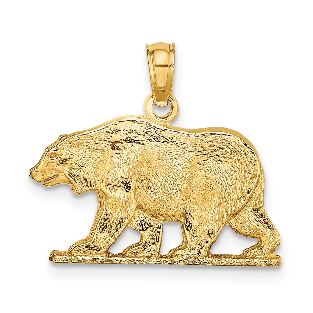 10K6515.jpg 10K Textured Bear Charm - Image 1