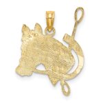 10K Textured Horse Head and Shoe Charm - Image 4