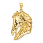 10K Horse Head w/Long Mane Charm - Image 4