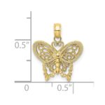 10k Diamond-cut Butterfly Charm - Image 3
