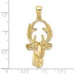 10K 3-D Deer Head Charm - Image 3