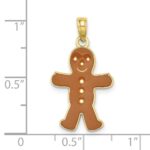 10K 3-D Enamel Gingerbread Man Charm - Image 3