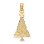 10K Enamel Green Christmas Tree W/ Red Star Charm - Image 4