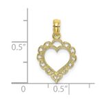 10K Heart w/ Lace Trim Charm - Image 3