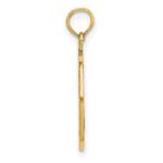 10K Flat Textured Peace Sign Charm - Image 2