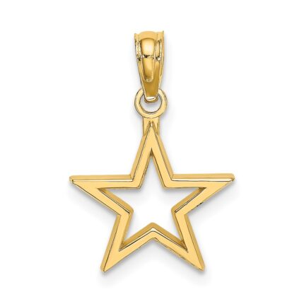 10k Cut-out Star Charm