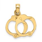 10K Moveable Handcuffs Charm
