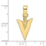 10K 3-D Arrowhead Charm - Image 3