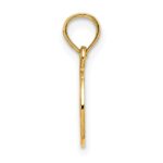 10K Flat and Textured Mini Peace Sign Charm - Image 2