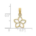 10k Cut Out Flower Charm - Image 3
