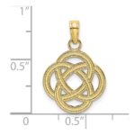 10K Small Celtic Eternity Knot Circle Charm - Image 3