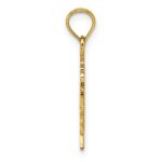 10K Polished Textured God Bless America w/ Flag Charm - Image 2