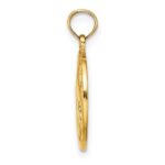 10K Fleur de Lis on Oval Disc Charm - Image 2