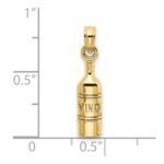 10K Wine Bottle Charm - Image 3