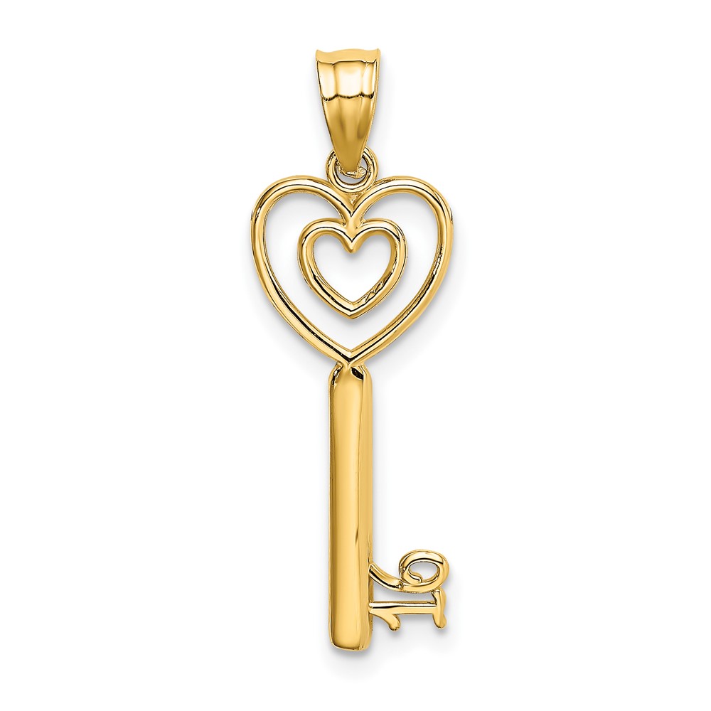 10K7289.jpg 10K Key W/Heart Sweet 16 Charm - Image 1