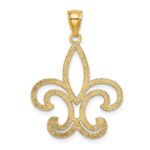 10k Fleur De Lis Pendant - Image 4