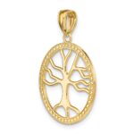 10K Large Tree Of Life In Round Frame Charm - Image 5