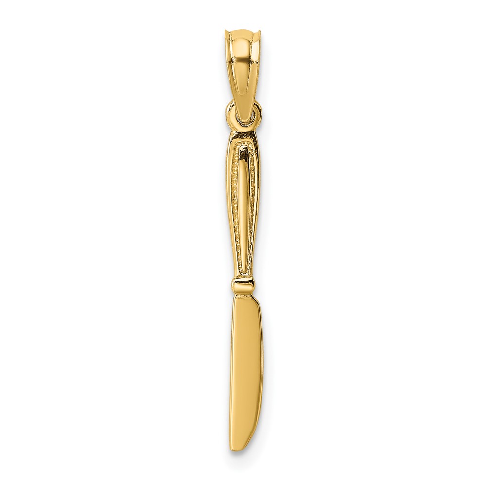 10K7344.jpg 10K 3-D and Polished Table Knife Charm - Image 1