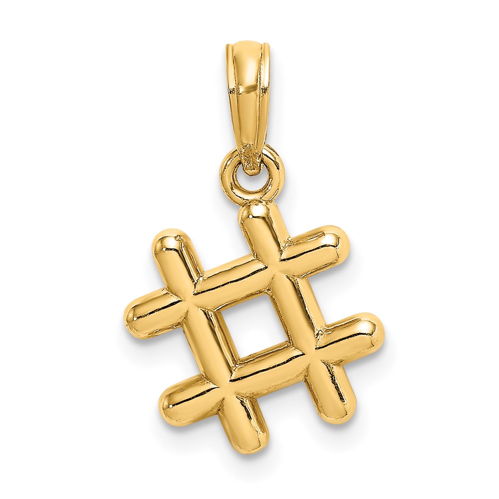 10K7355.jpg 10K 3-D Hashtag Charm - Image 1