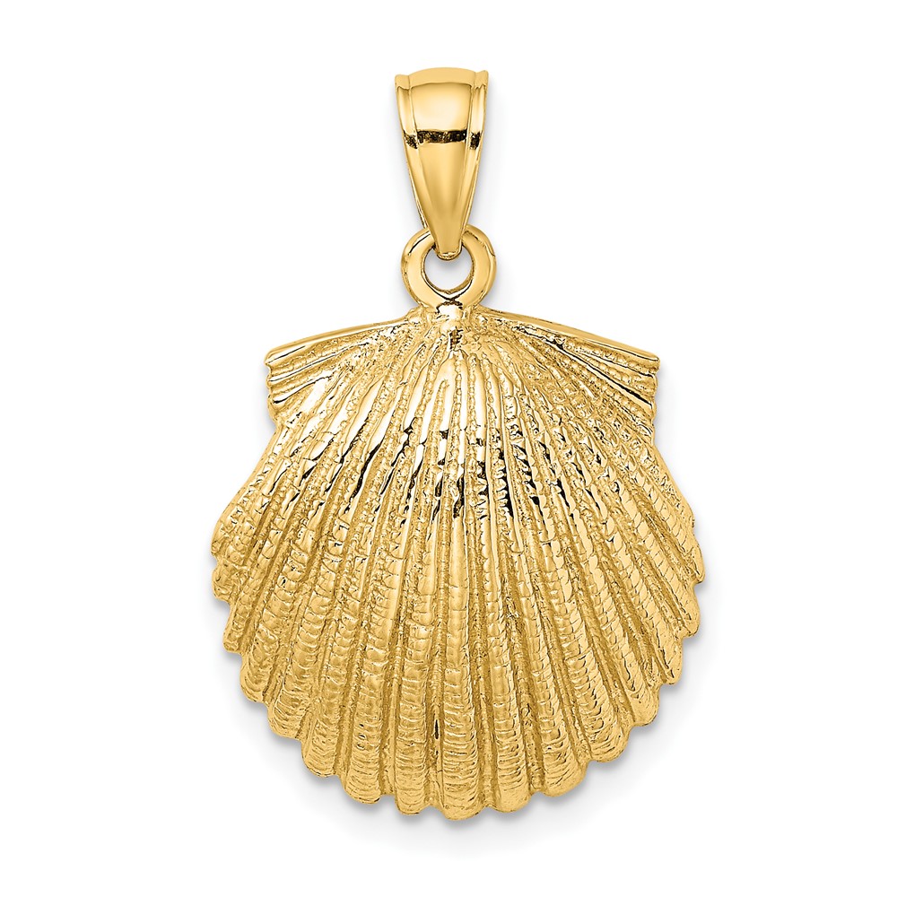 10K7394.jpg 10K 2-D Scallop Shell Charm - Image 1