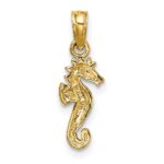 10K 2-D Mini Seahorse Charm - Image 4