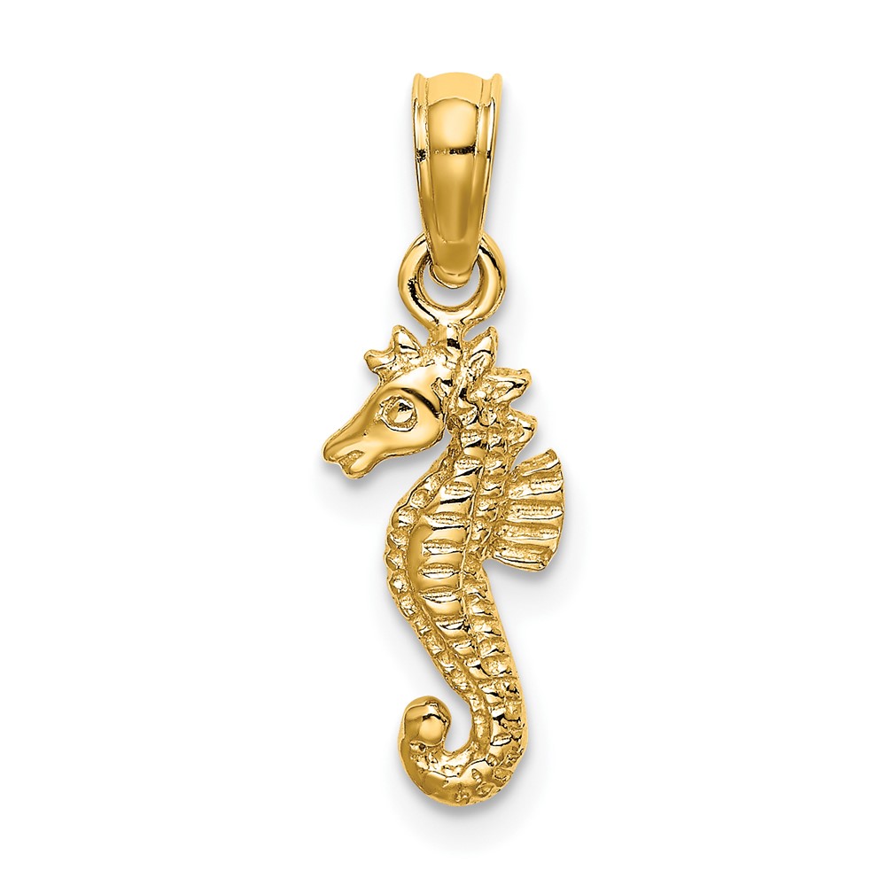 10K7400.jpg 10K 2-D Mini Seahorse Charm - Image 1