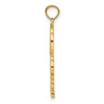 10K 2-D Textured Double Palm Trees Charm - Image 2