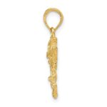 10k Polished Bass Fish Pendant - Image 2