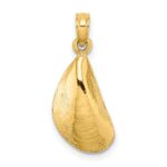 10K 2-D Polished Mussel Shell Charm