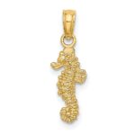 10K 3-D Mini Seahorse Charm - Image 4
