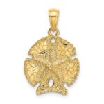 10K 2-D Sand Dollar W/ Star Charm