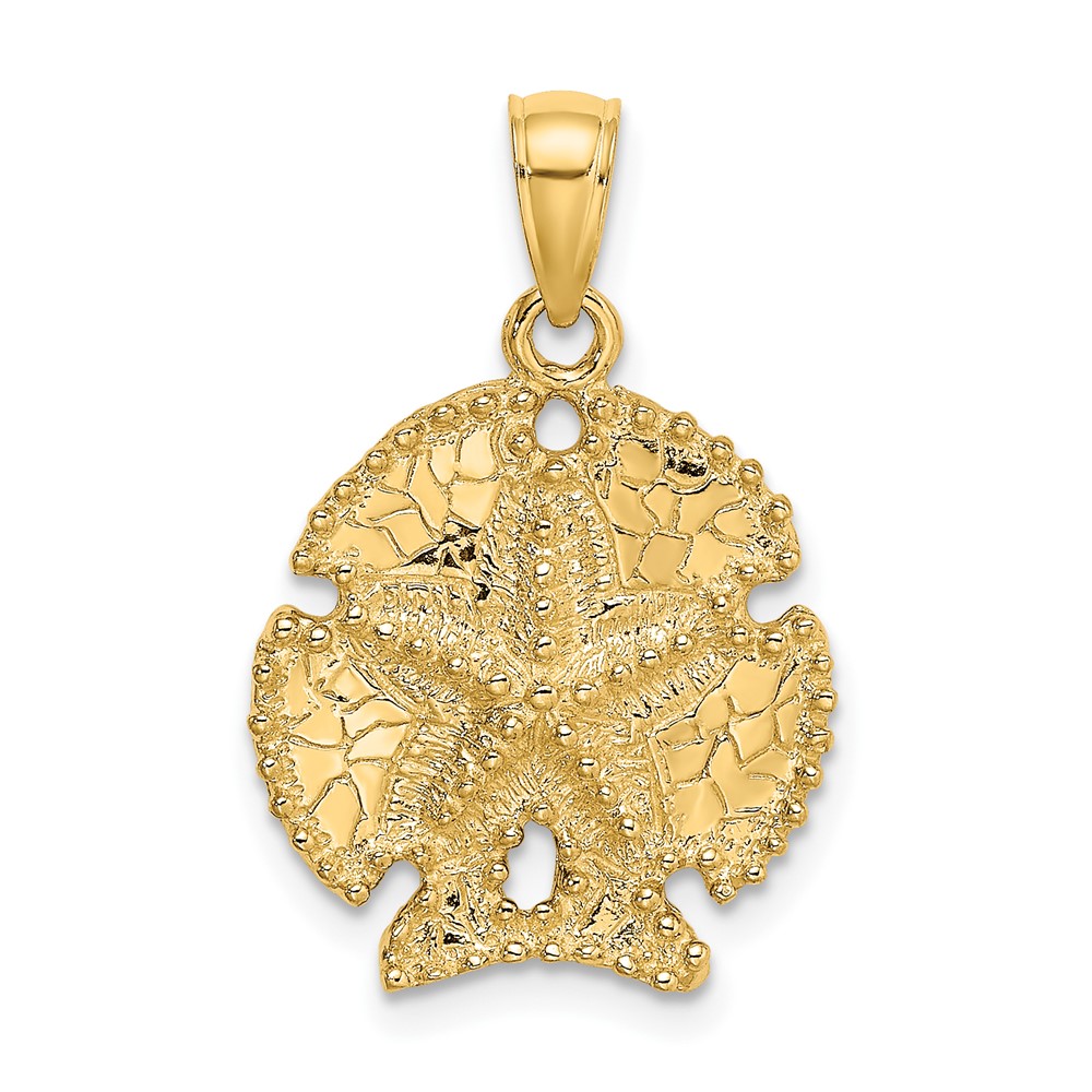 10K7638.jpg 10K 2-D Sand Dollar W/ Star Charm - Image 1