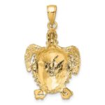 10K 2-D Sea Turtle W/ Spiny Shell Charm - Image 4